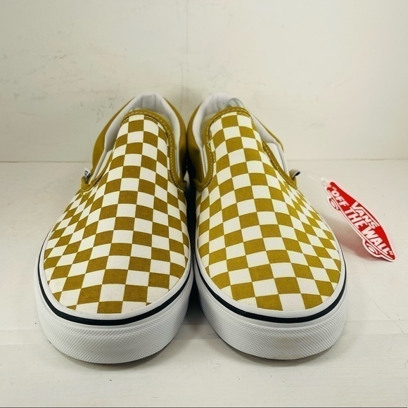 Vans Classic Slip On Checkerboard Olive/White Men Size 11.5 main image 8
